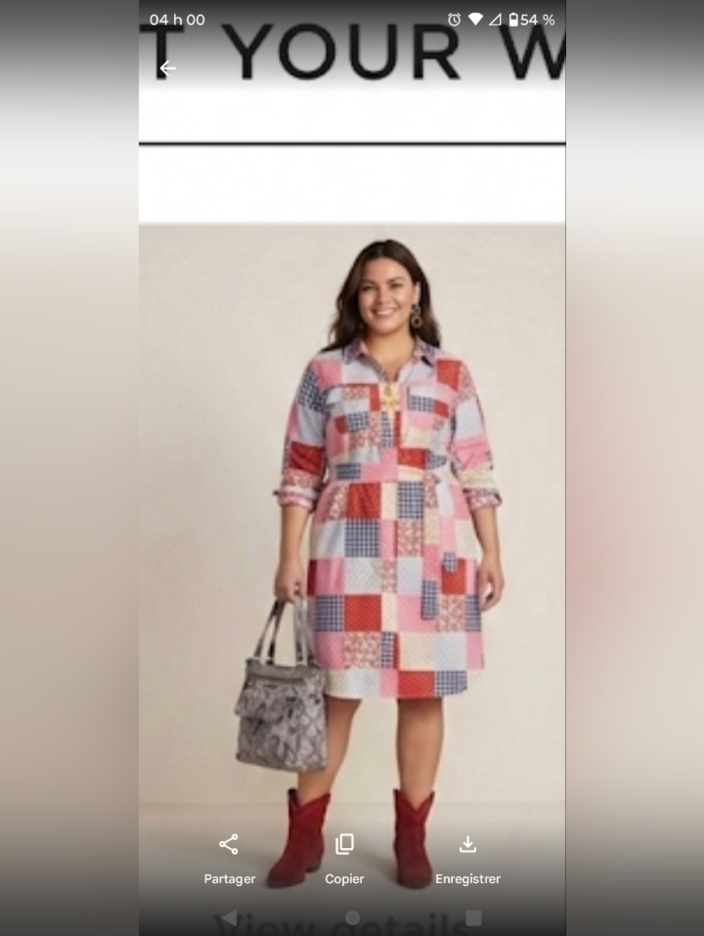 XL Lands' End Long-Sleeve Shirt Dress